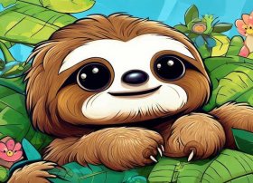 树懒儿童画 树懒儿童画图片