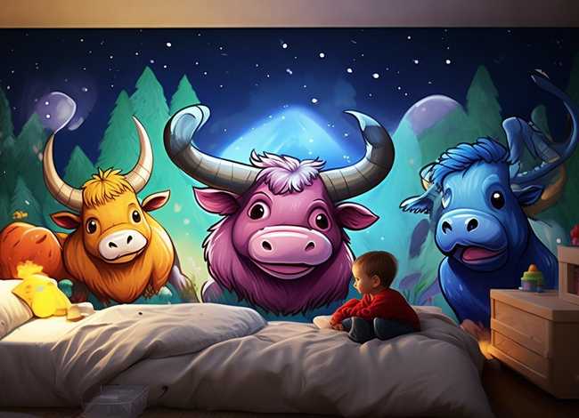 儿童睡前小故事三头牛，小儿故事睡前故事语音三头公牛