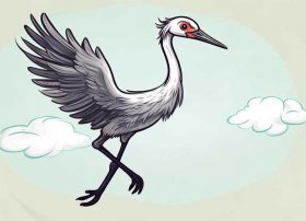 仙鹤儿童画简笔画、儿童简笔画仙鹤的画法