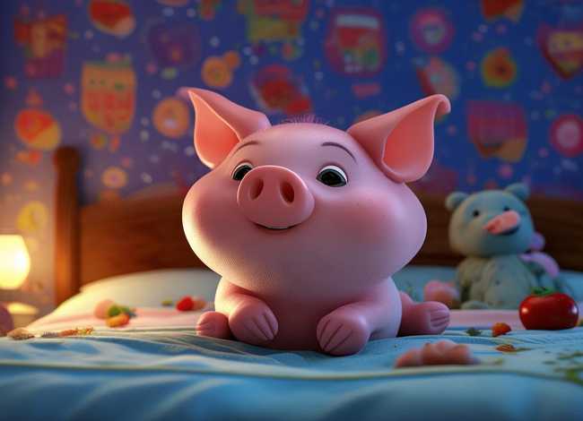 儿童故事粗心的小胖猪 - 粗心的小胖猪睡前故事教案
