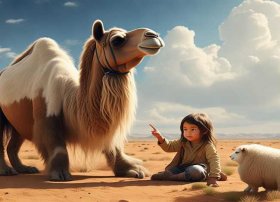 蒙语儿童故事骆驼和羊（幼儿故事骆驼和羊文字）