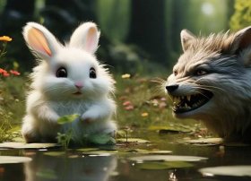 儿童小白兔和大灰狼的故事完整版，儿歌小白兔和大灰狼的故事