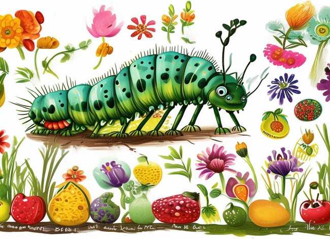 儿童绘本故事好饿的毛毛虫完整版，幼儿绘本好饿的毛毛虫绘本故事内容