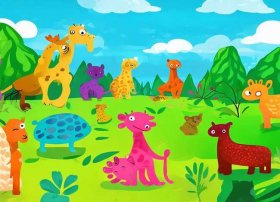 动物儿童画图片大全 动物儿童画图片大全简单好看