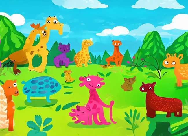 动物儿童画图片大全 动物儿童画图片大全简单好看