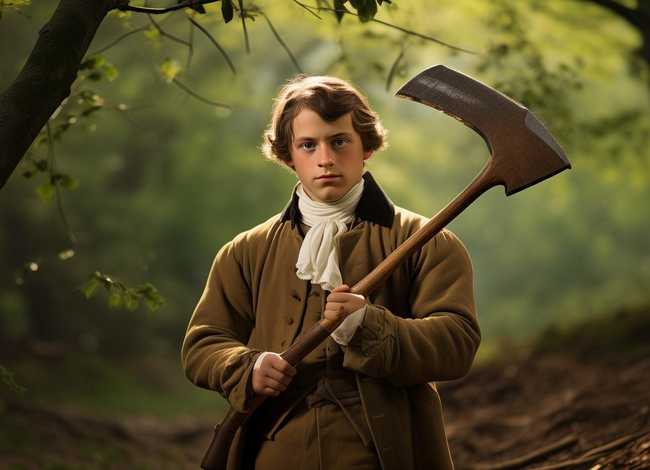 华盛顿和斧子的故事，华盛顿和他的斧子的故事