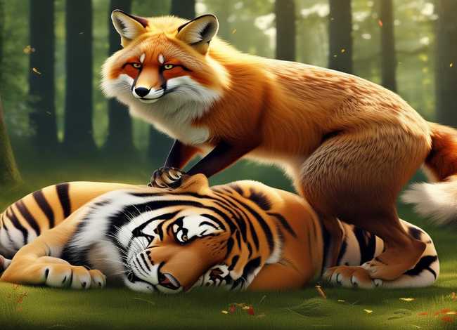 《狐假虎威》故事版本、《狐假虎威》故事版本图片