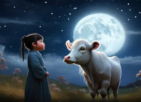 嫦娥古诗儿童诵读、宝贝牛古诗诵读嫦娥