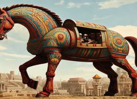 特洛伊木马儿童故事 - 特洛伊木马绘本故事