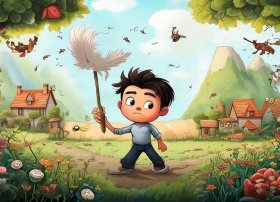 儿童故事绘画版 - 鸡毛信的故事儿童版绘画