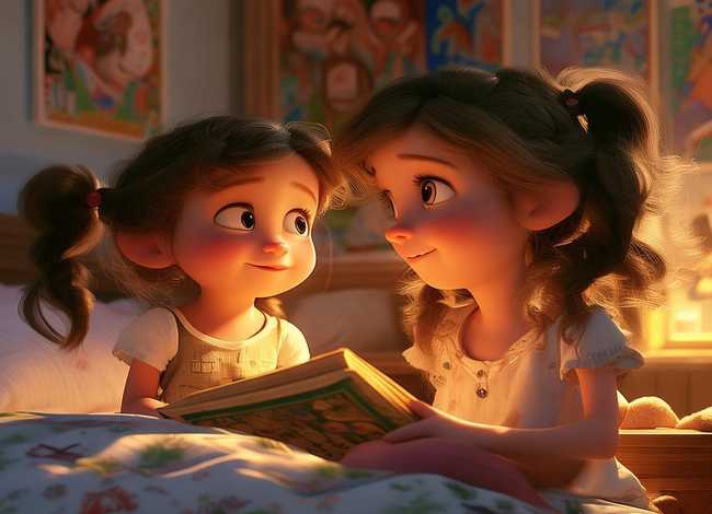 姐姐讲故事儿童睡前故事，给姐姐讲睡前故事