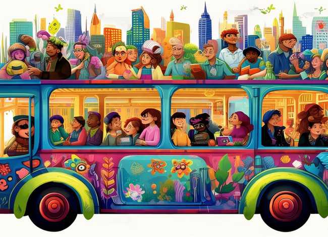 公交车巴巴的绘本故事 - 关于公交车上的绘本故事