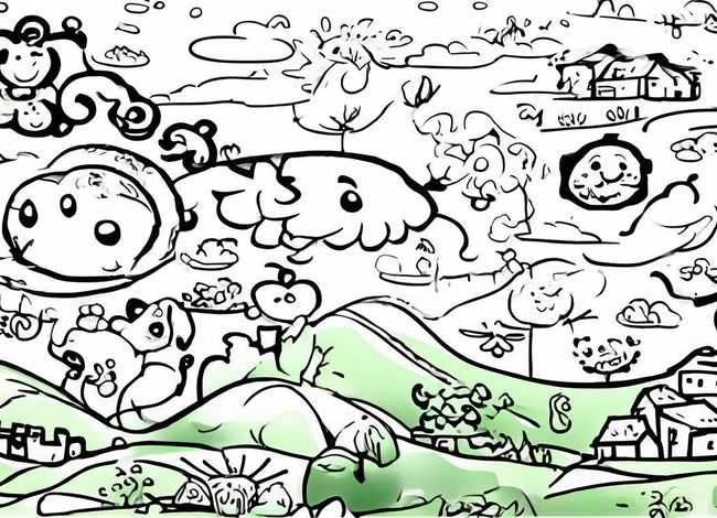 儿童简笔画故事组图黑白 - 少儿简笔画故事