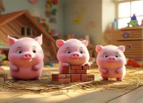 儿童视频故事三只小猪 - 三只小猪幼儿故事视频