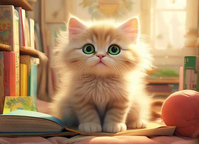 儿童故事配图小猫咪；小猫咪幼儿故事