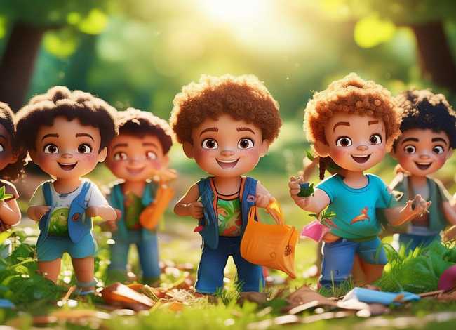 儿童环保故事绘画，儿童环保绘画图