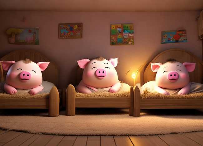 儿童睡前故事文字版三只小猪；睡前故事幼儿故事大全三只小猪文字版