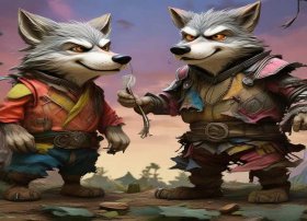 儿童故事拼音版狼狈为奸；成语故事狼狈为讦