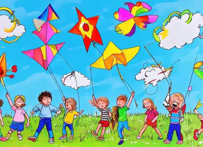 风筝儿童画图片大全(风筝儿童画图片大全简单) 风筝儿童画图片大全(风筝儿童画图片大全简单)