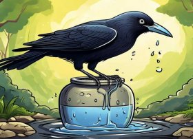 乌鸦喝水故事绘本图片、乌鸦喝水故事绘本图片可打印