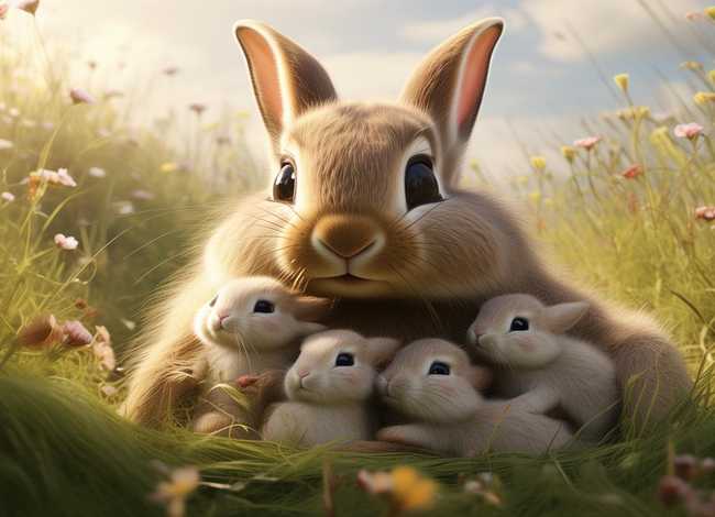 儿童睡前故事兔子妈妈生宝宝 小兔妈妈生宝宝故事