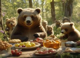 儿童故事熊妈妈请客的故事，幼儿故事熊妈妈请客