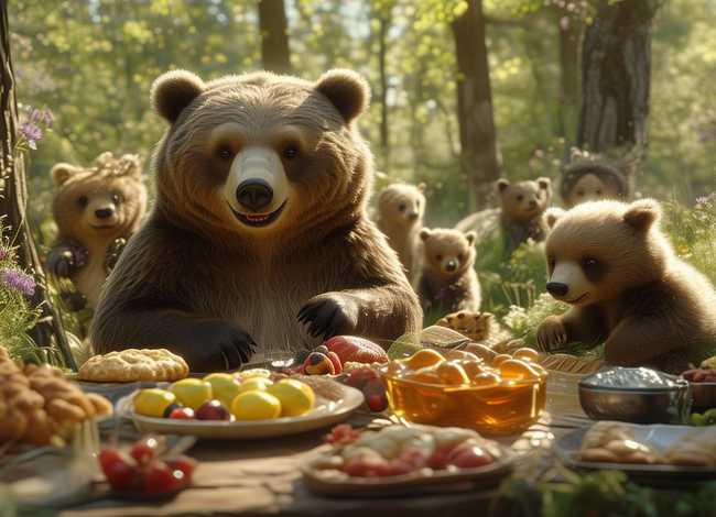 儿童故事熊妈妈请客的故事，幼儿故事熊妈妈请客