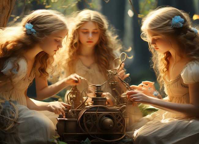儿童故事三个纺纱女改编、三个纺纱女的故事上