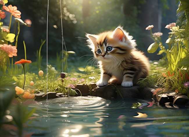 小猫钓鱼儿童故事免费阅读全文，小猫钓鱼的故事全文阅读