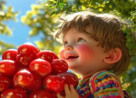 荔枝儿童画，荔枝儿童画图片大全