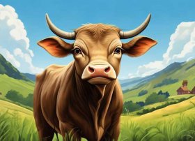 牛儿的故事 牛儿的故事的绘画图片