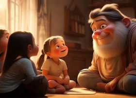 听小孩故事；听小孩讲故事