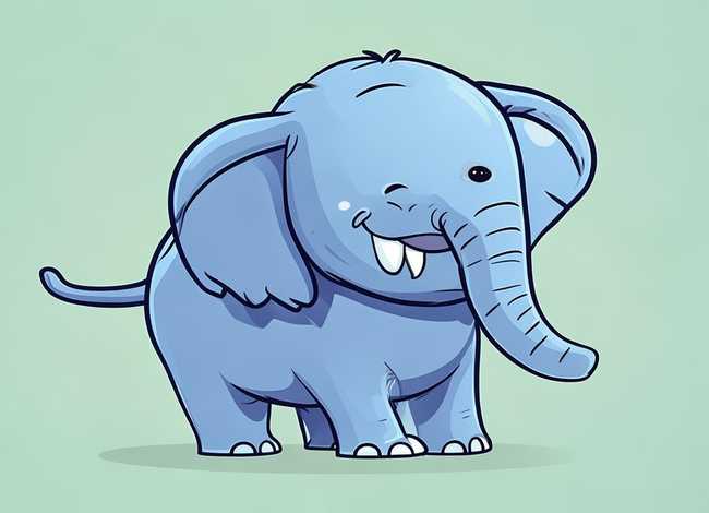 没牙的大象简笔怎么画（大象的牙齿怎么画简笔画？）