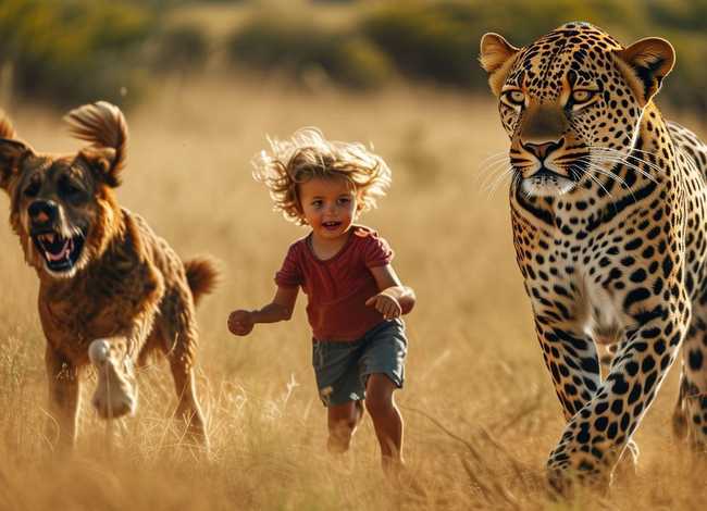 豹子和儿童的故事,豹子和狗儿的故事 豹子和儿童的故事,豹子和狗儿的故事