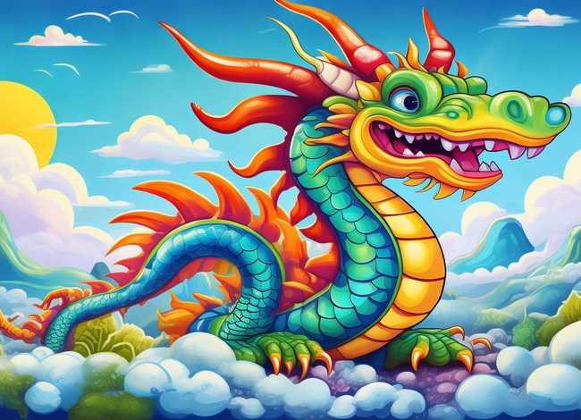 儿童故事中国龙 中国龙儿童绘画