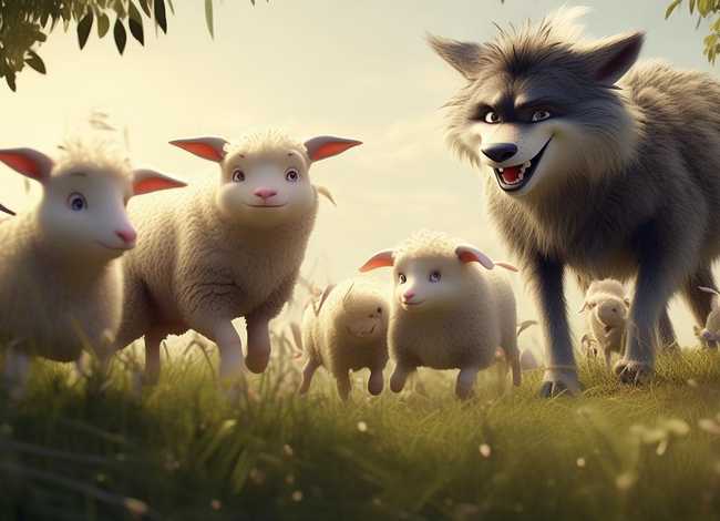 儿童故事七只小羊和狼的故事 七只小羊和狼的故事文字版