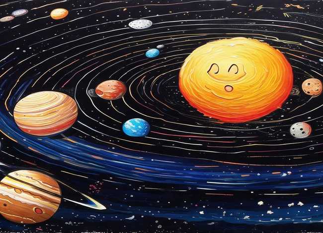 太阳系儿童画 - 太阳系儿童画简笔