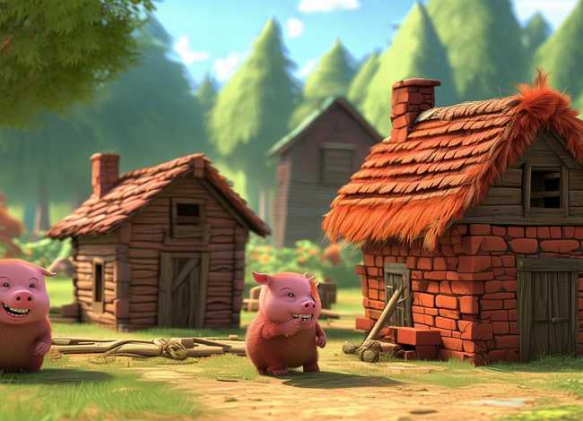 三只小猪的故事语音版；三只小猪的故事语音版视频