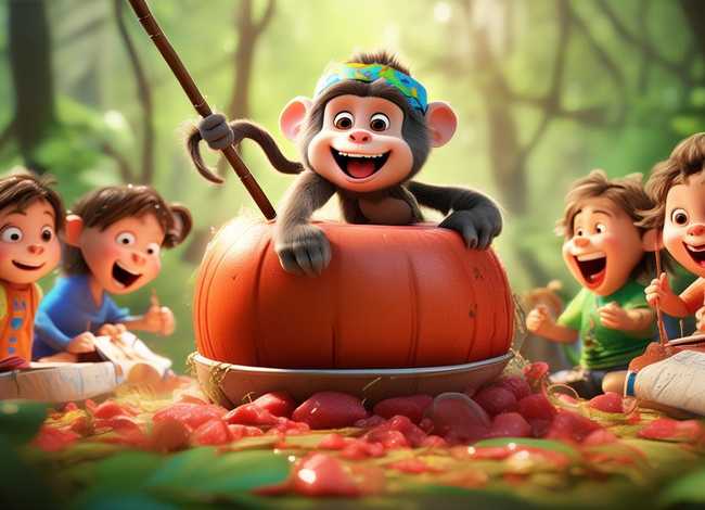 儿童故事猴子吃西瓜的故事；猴子吃西瓜的故事比赛