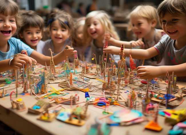 儿童小故事木棍；儿童小木棍制手工作品