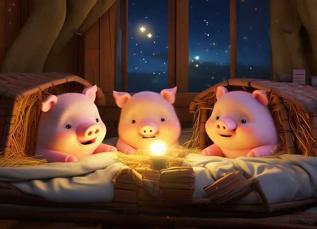 儿童睡前故事三只小猪，睡眠故事三只小猪的故事