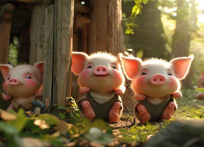 儿童故事三只小猪带拼音 - 三只小猪的真实故事带拼音