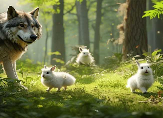 三只小白兔和大灰狼的故事、三只小白兔和大灰狼的故事作者是谁