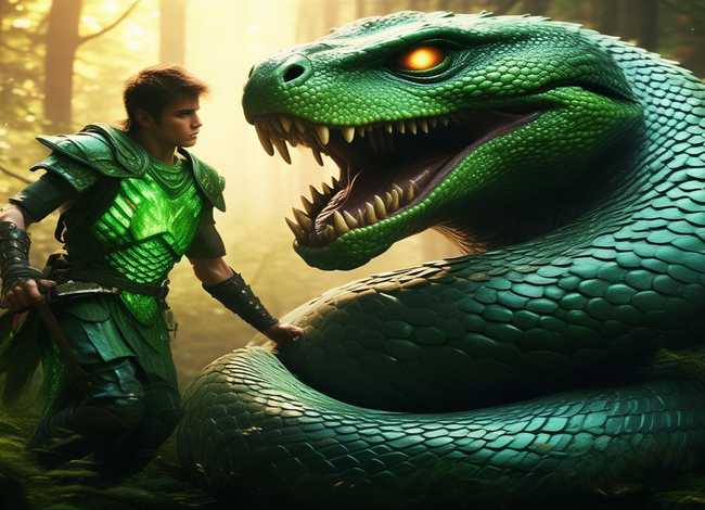 三娃战蛇精的故事；三娃战蛇精的故事视频