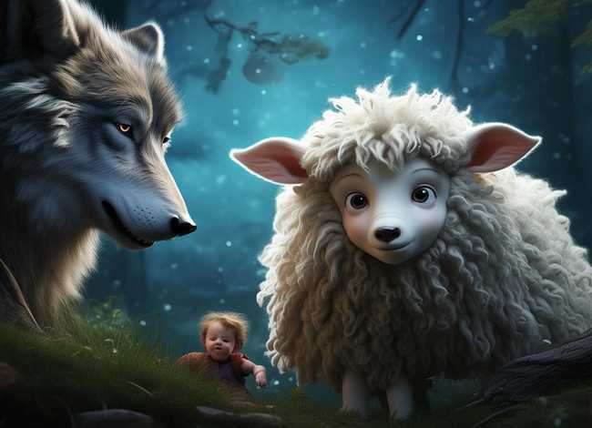 3-6岁幼儿睡前故事披着羊皮的狼 - 五岁小孩故事睡前故事披着羊皮的狼