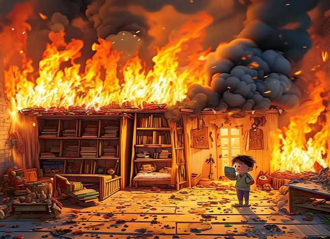 绘本故事着火了 - 火灾的绘本故事 绘本故事着火了 - 火灾的绘本故事