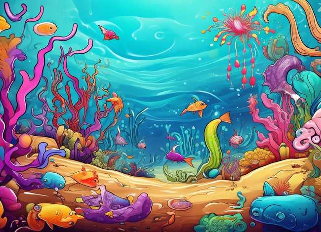 儿童画海底世界，少儿画海底世界