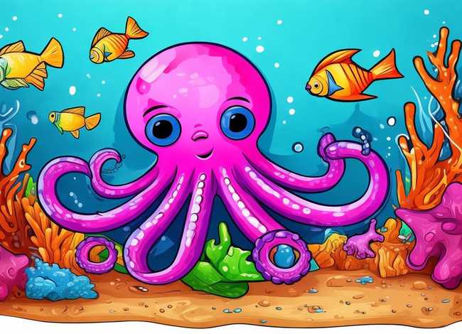 章鱼儿童画 章鱼儿童画图片大全带颜色 章鱼儿童画 章鱼儿童画图片大全带颜色