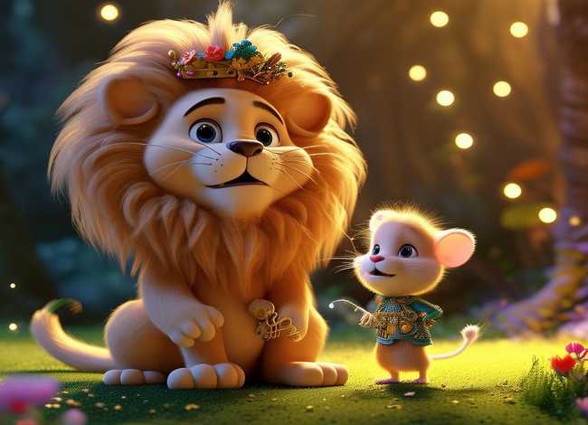 狮子和老鼠的故事儿童；儿童故事狮子和老鼠的故事