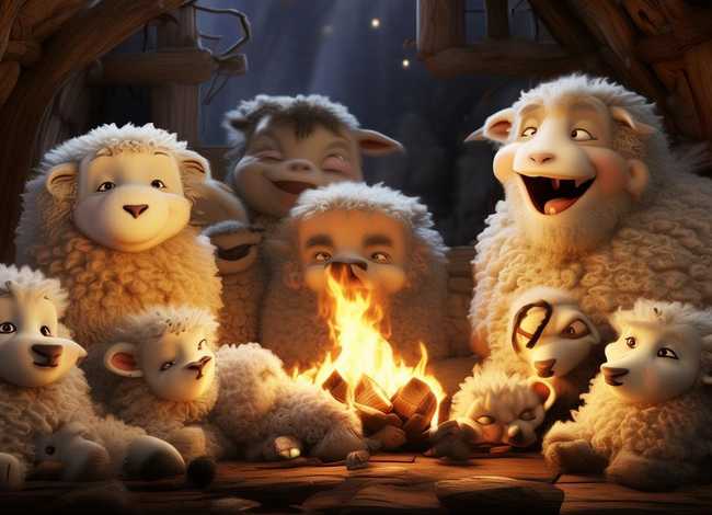 儿童睡前故事七只小羊文字；睡前故事大全七只小羊和狼